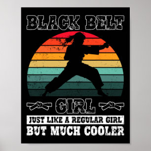Poster Black Belt Girl Karate Black Belt Promotion Black