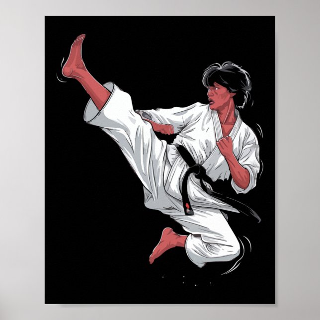 Poster Black Belt Karate Fighter (Devant)