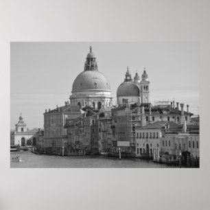 Poster Black Blanc Grand Canal Venise Italie Voyage