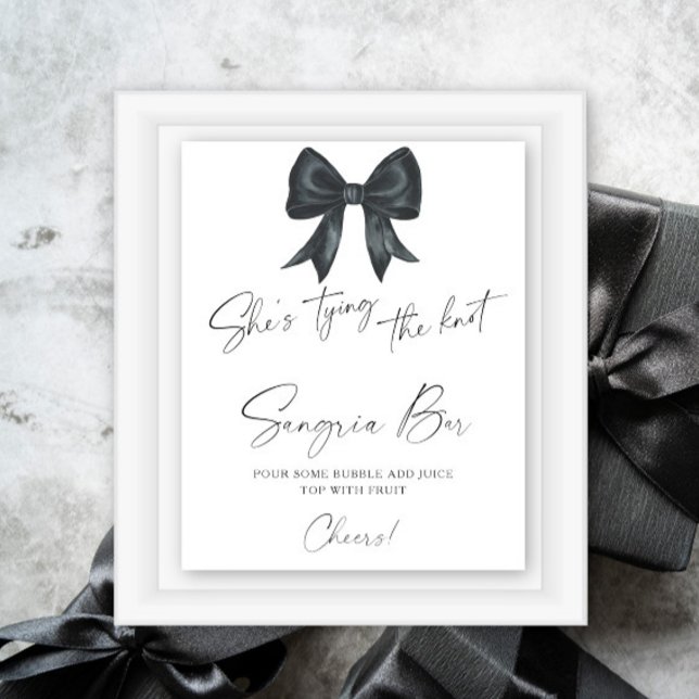 Poster Black Bow Bride barre de sangria (Créateur téléchargé)