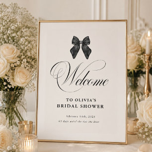 Poster Black Bow Elle Noue le Nœud Enterrement de Vie de