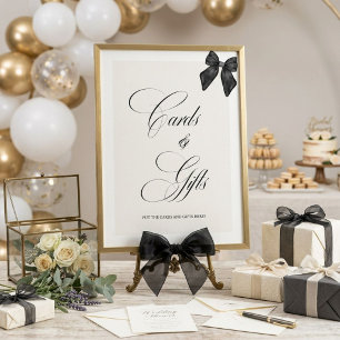 Poster Black Bow Elle Noue le Nœud Mariage Cérémonie de R