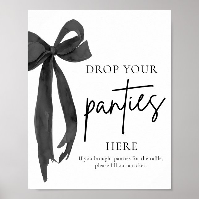 Poster Black Bow Laisser Vos Culottes Ici Jeu Signal (Devant)