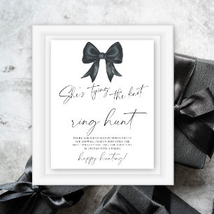 Poster Black bow nuptiale douche Ring chasse jeu