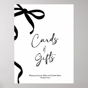 Poster Black Bow She's Tying the Knot Fête des mariées