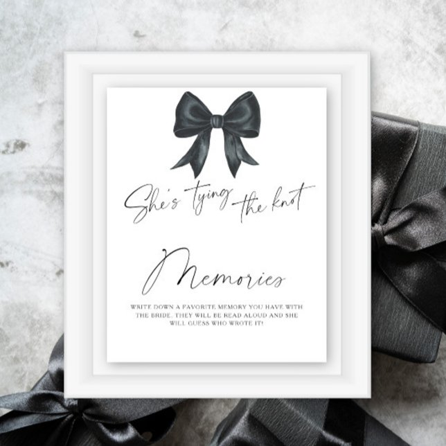 Poster Black Bow Souvenirs avec la mariée (Créateur téléchargé)