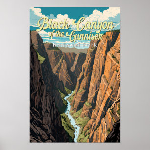 Poster Black Canyon Of The Gunnison parc national Art