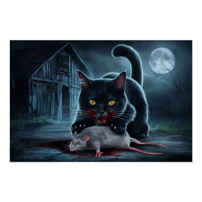 Poster Black Cat and Rat (Front)