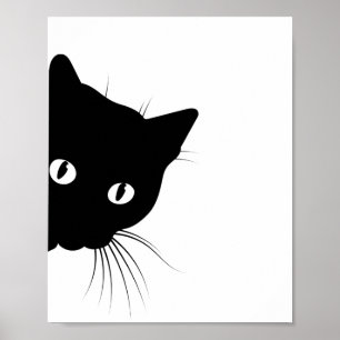 Poster Black Cat Face