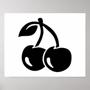 Poster Black cherries