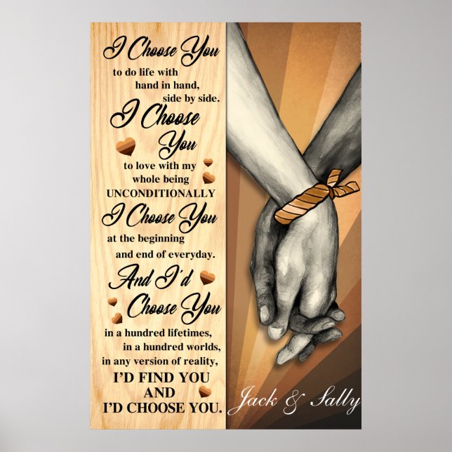 Poster Black Couple Je Vous Choisis (Devant)