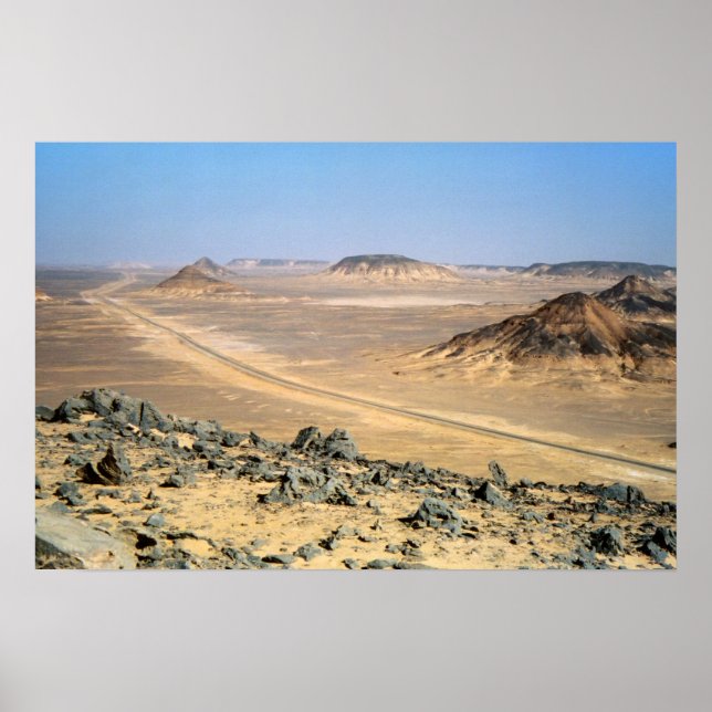 Poster Black Desert View, Farafra, Egypte (Devant)