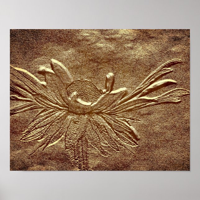 Poster Black Eyed Susan Flower Art Effet sculpté (Devant)