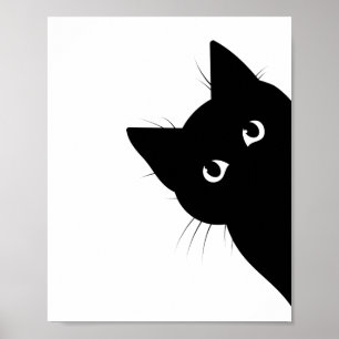 Poster Black Face Cat