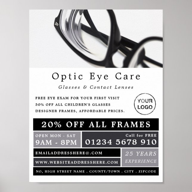 Poster Black Frames, Opticien, Praticien Technique (Devant)