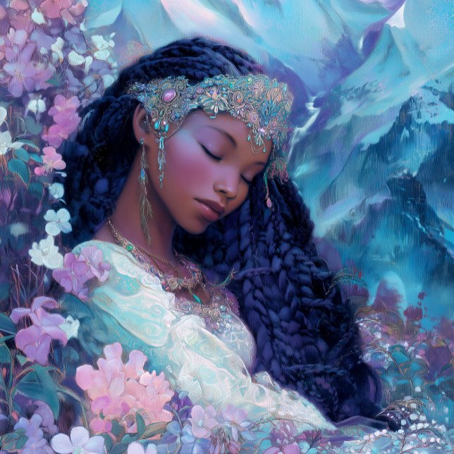 Poster Black Girl Black Queen Fantasy Art Goddess (Créateur téléchargé)