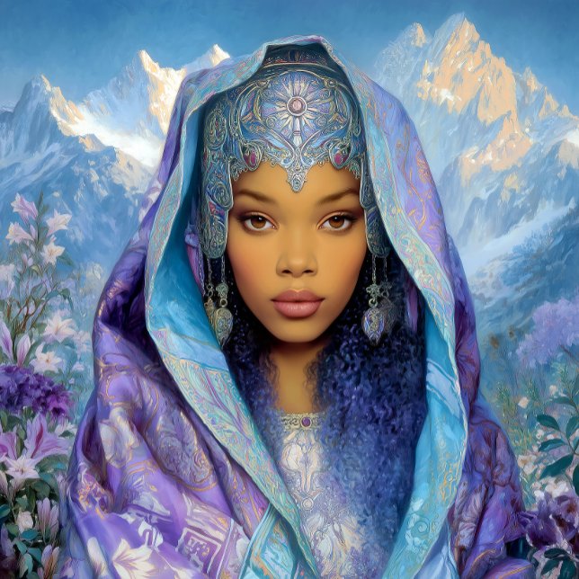 Poster Black Girl Black Queen Fantasy Art Goddess (Créateur téléchargé)