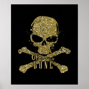 Poster Black Glam to the Bone Gold