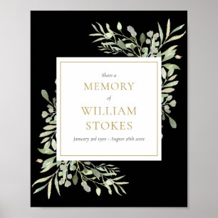 Poster Black Gold Greenerenery Funeral Partager Un Pannea
