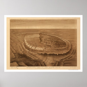 Poster Black Hills of Dakota Birdseye View 1880