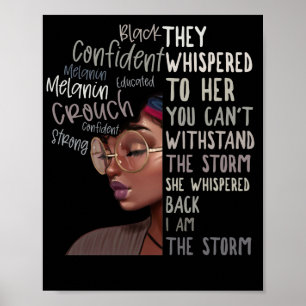 Poster Black History Month I Am The Storm Strong African