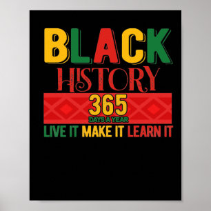 Poster Black History Month Live It Learn It Make It