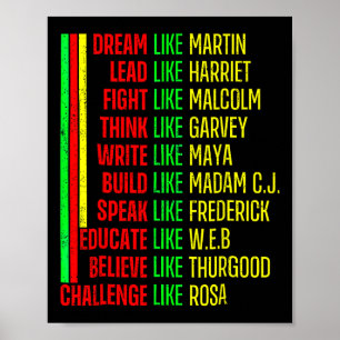 Poster Black History Pride Martin Black Afro African