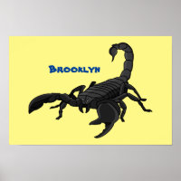 Black hungry scorpion