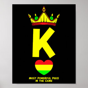 Poster Black King La Pièce La Plus Puissante Dans Le Jeu
