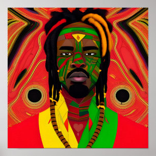 Poster Black King Melanin Homme Bruh Hommes Fils Garçon P