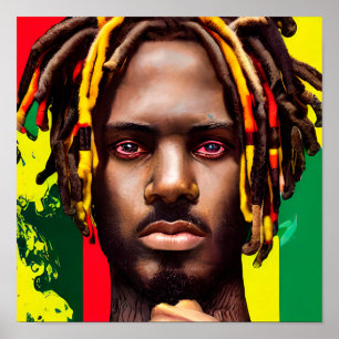 Poster Black King Melanin Homme Bruh Hommes Fils Garçon P