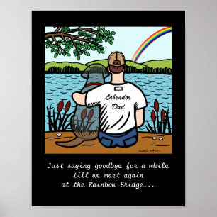 Poster Black Labrador Angel et papa 1