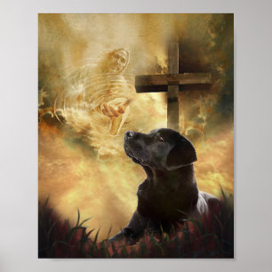 Poster Black Labrador Prenez ma main Jésus