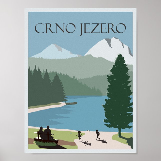 Poster Black Lake Crno Jezero Monténégro 8,5''x11''' (Devant)
