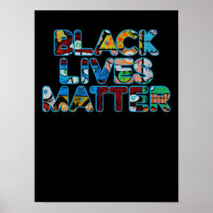 Poster Black Lives Matt Graffiti Egalité Empower
