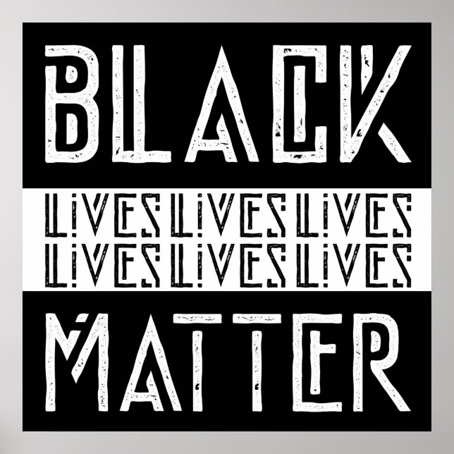 Poster Black Lives Matter BLM (Devant)