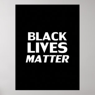 Poster "black lives matter" noir blanc -