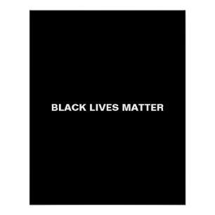Poster "Black lives matter" noir blanc minimaliste