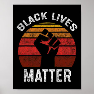 Poster Black Lives Problème Blm Rétro Hommes Femmes Enfan
