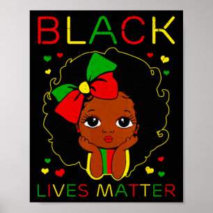 Poster Black Lives Problème Little Melanin Princess Black