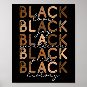 Poster Black Love Joie Excellence Pride Histoire Black Hi