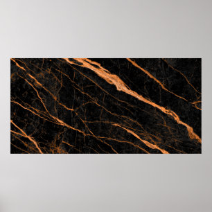 Poster black marble with golden veins, emperador marble n