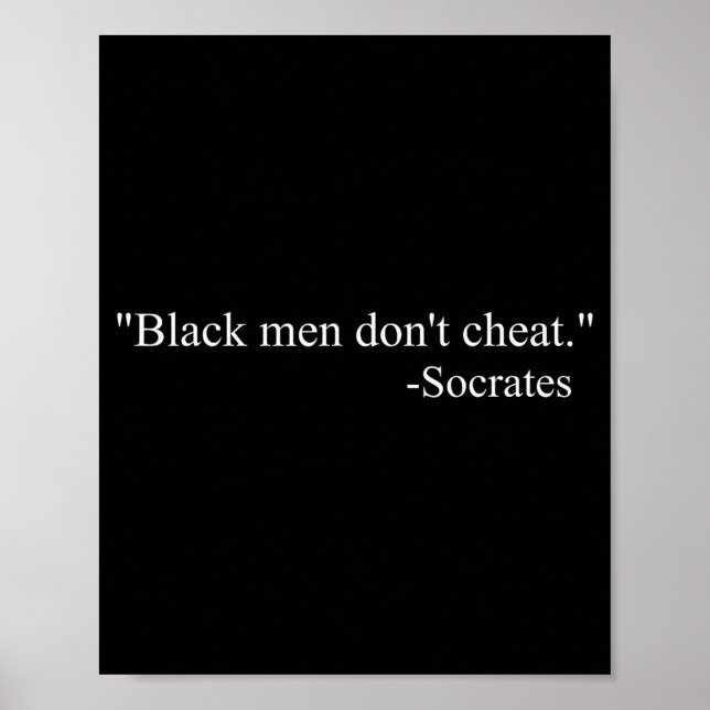 Poster Black Men Dont Chea Socrates  (Devant)