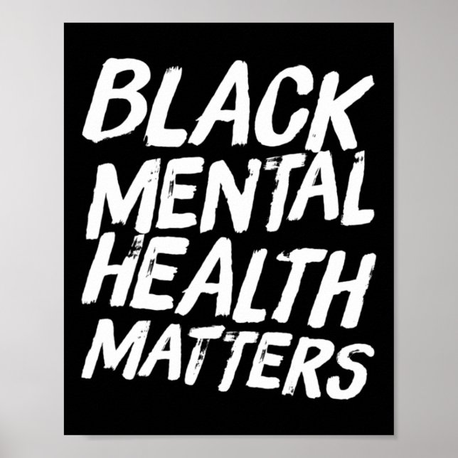 Poster Black Mental Health Problems Thérapie Cadeau (Devant)