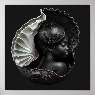 Poster 'Black Mermaid 2'
