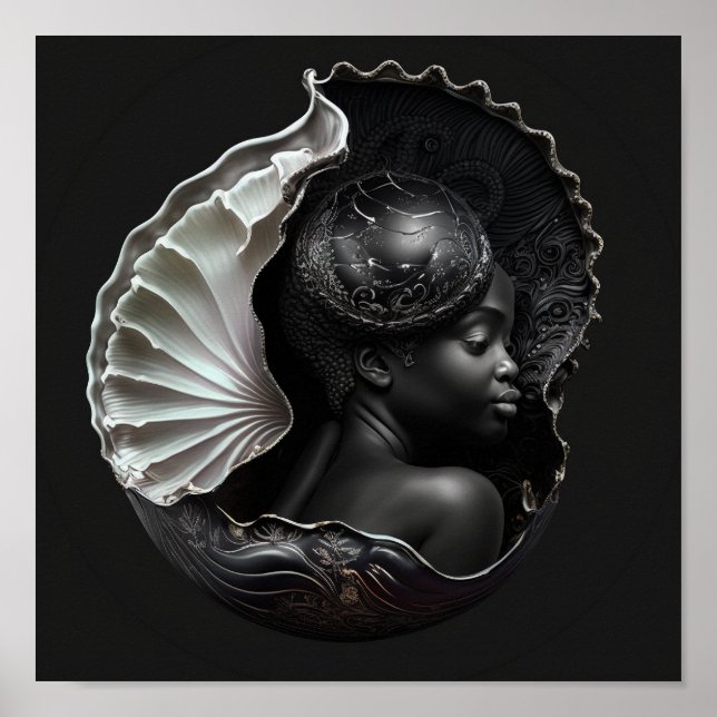 Poster 'Black Mermaid 2' (Devant)