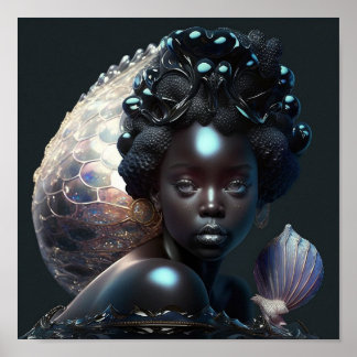 Poster 'Black Mermaid 3'