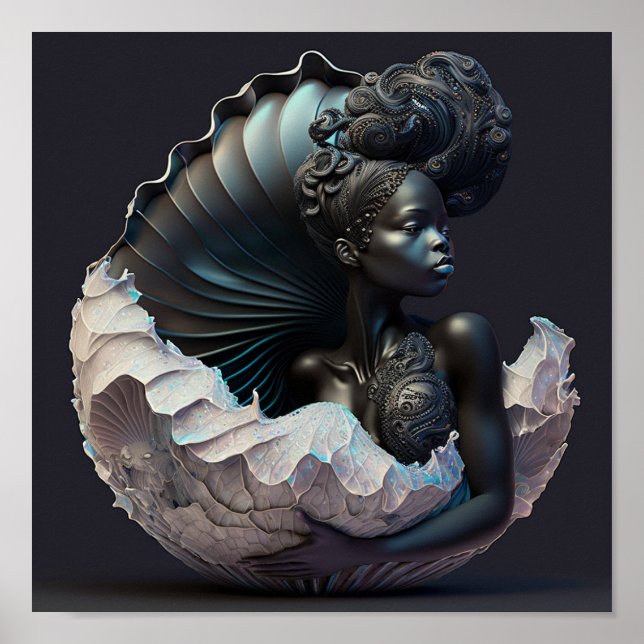 Poster 'Black Mermaid 4' (Devant)