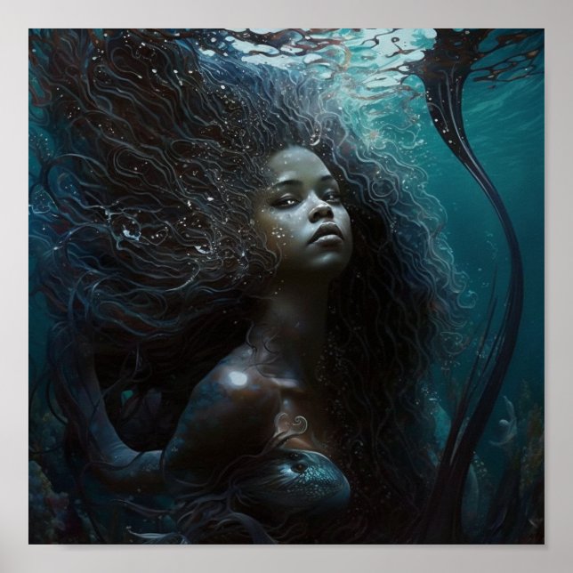 Poster 'Black Mermaid 6' (Devant)