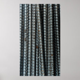 Poster Black metal bars